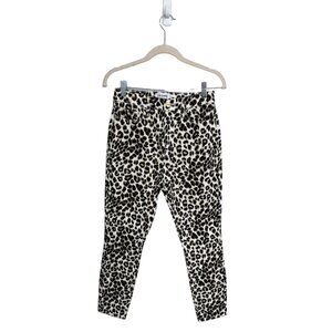 Frame denim ali high rise cigarette size 27 animal print leopard skinny ankle